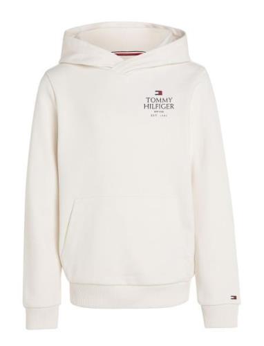 Th Logo Puff Print Reg Hoodie Tommy Hilfiger White