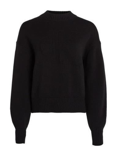 Ck Intarsia Loose Sweater Calvin Klein Jeans Black