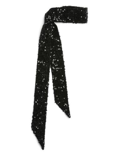 Pckam Long Sequins Scarf Pieces Black