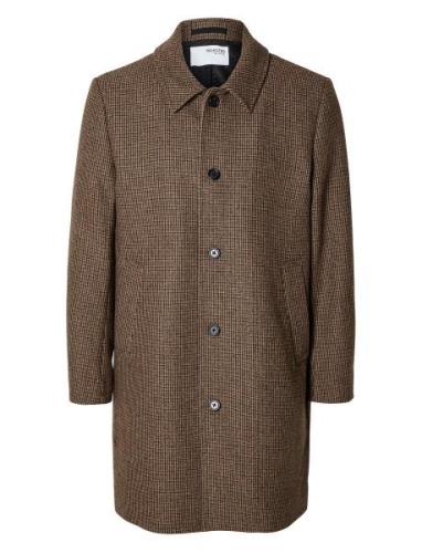 Slharchive Car Coat Noos Selected Homme Brown