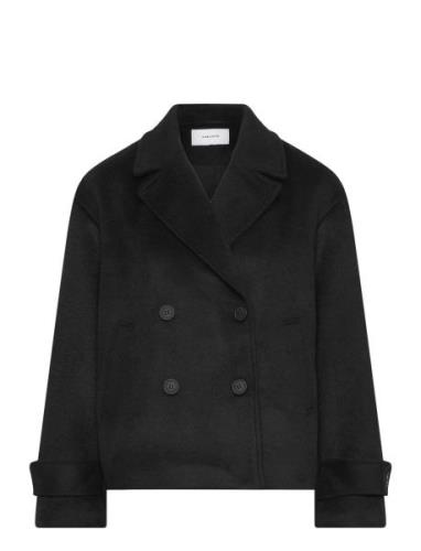 Renate Short Wool Blend Jacket Bubbleroom Black