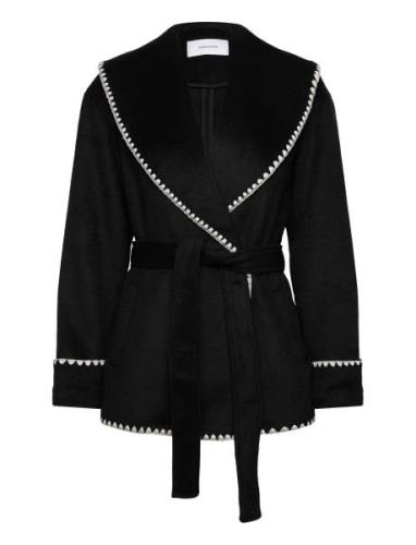 Yara Shawl Collar Wool Blend Jacket Bubbleroom Black