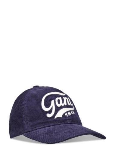 Logo Washed Cord Cap GANT Navy