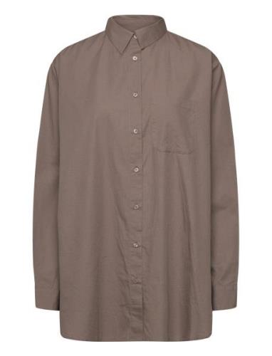 Gaia Shirt Poplin Moshi Moshi Mind Khaki