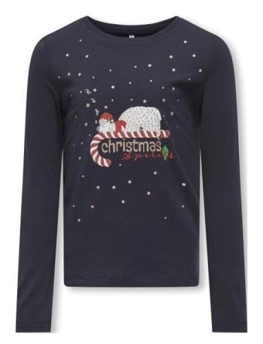 Kogxmas Life Yrsa Life Reg L/S Top Jrs Kids Only Navy