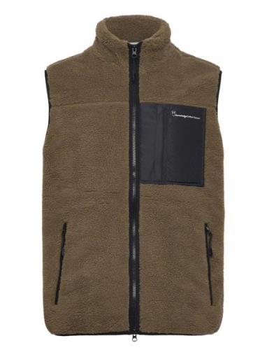 Teddy Fleece Vest - Grs/Vegan Knowledge Cotton Apparel Khaki