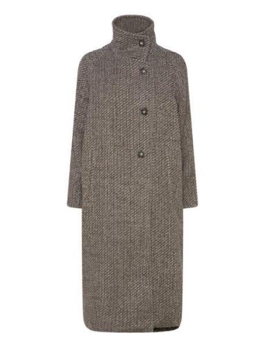 Fawnsz Long Coat Outerwear Saint Tropez Grey