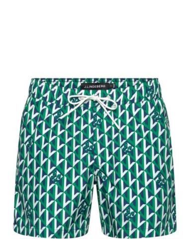 Banks Island Geo Swim Trunks J. Lindeberg Green