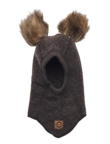 Wool Fullface W. Pom Pom Mikk-line Brown