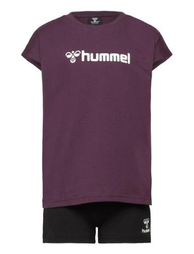 Hmlnova Shorts Set Hummel Purple