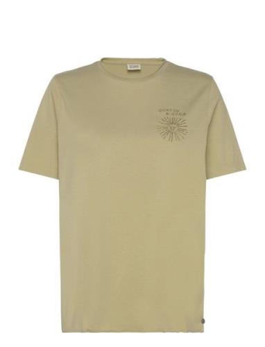 Washed With Chest Artwork Relaxed Fit T-Shirt Scotch & Soda Khaki