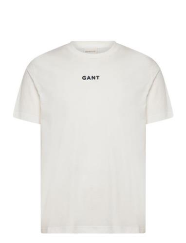 Contrast Small Logo Tshirt GANT Cream