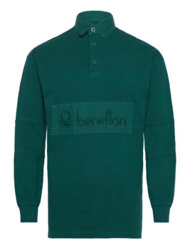 L/S Polo Shirt United Colors Of Benetton Green