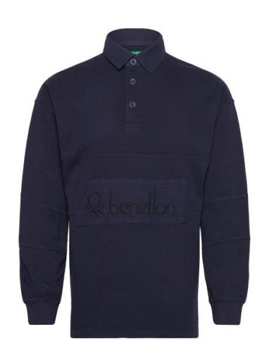 L/S Polo Shirt United Colors Of Benetton Navy