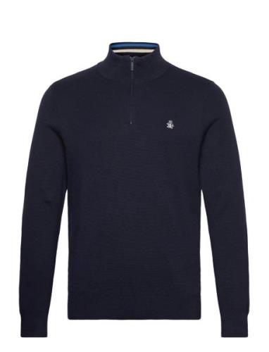 Cttn 1/4 Zip Tipped Original Penguin Navy