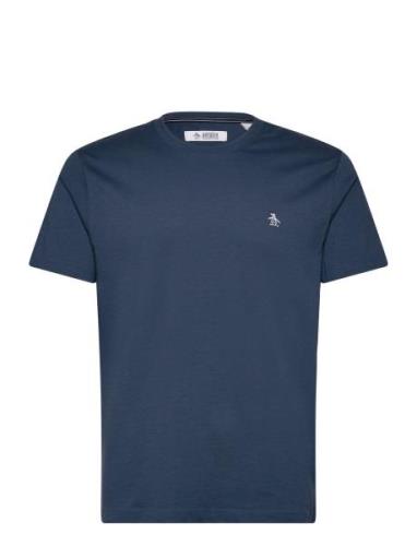 S/S Embroidered Logo Original Penguin Blue