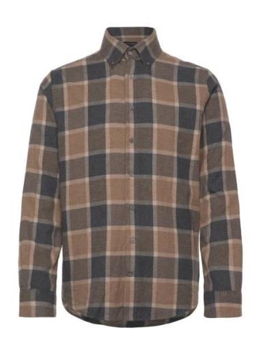 Bs Wilton Casual Modern Fit Shirt Bruun & Stengade Brown