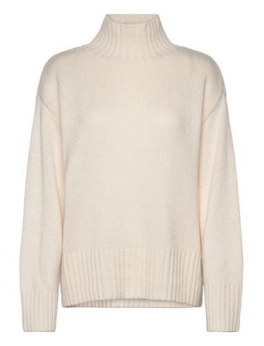 Objagnes Lo Ls H.neck Knit Pullover Noos Object Cream