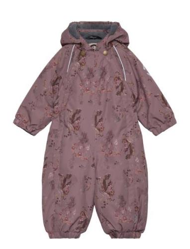 Polyester Baby Suit - Aop Floral Mikk-line Purple