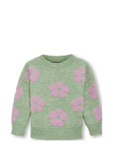 Kmgnaja L/S Flower Pullover Knt Kids Only Green