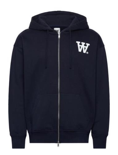 Wwmya Not To Be Trusted Hoodie Gots Double A By Wood Wood Navy