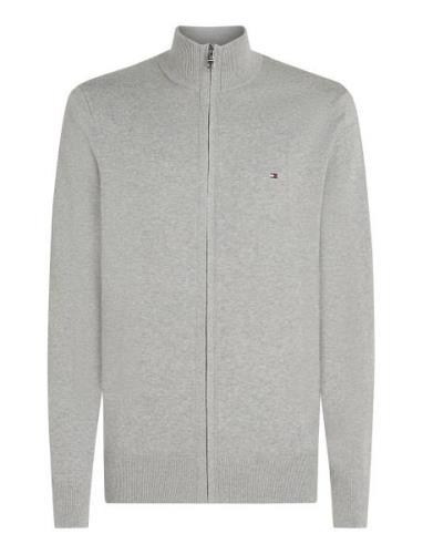 Pima Org Ctn Cashmere Zip Thru Tommy Hilfiger Grey