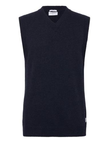 Lambswool V-Neck Slipover Lindbergh Navy