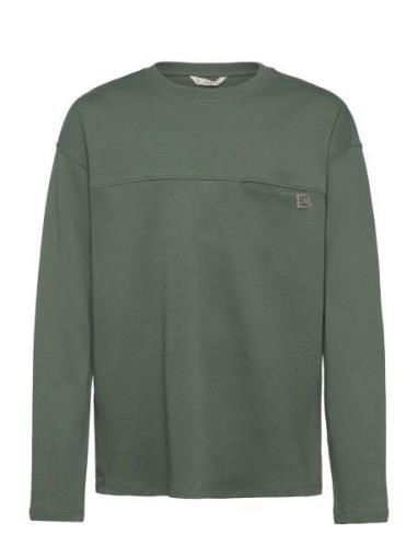 Long Sleeve Cotton T-Shirt Mango Khaki