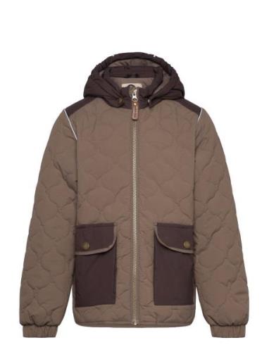 Thermal Mix Jacket Warm Mikk-line Brown