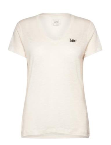 V Neck Tee Lee Jeans Cream