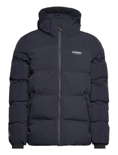 Hooded Boxy Puffer Jacket Superdry Sport Navy