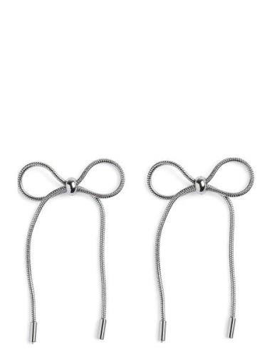 Pcpernille Bow Earrings Pieces Silver