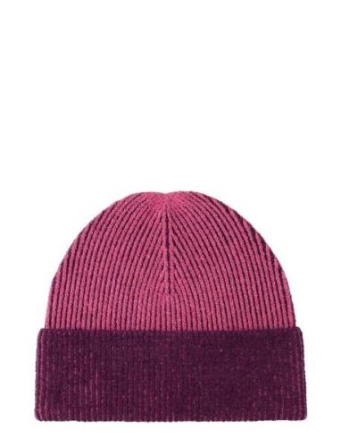 Beanie Plaited Colorblock Tom Tailor Pink