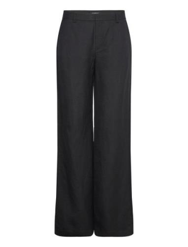 Trousers Superflare Linen Lindex Black