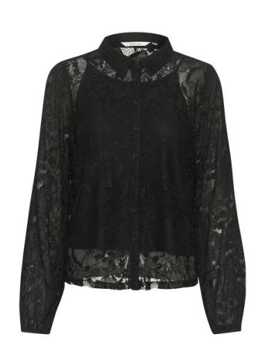 Crkanni Lace Shirt Cream Black