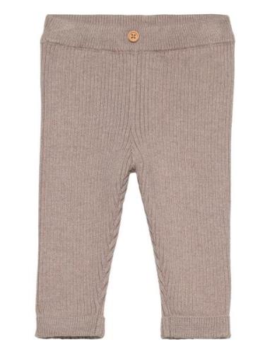 Cotton Ribbed Leggings Mango Beige