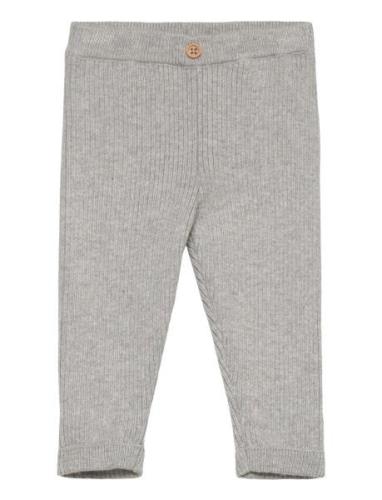 Cotton Ribbed Leggings Mango Grey