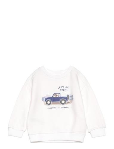 Hoodie Car Mango White