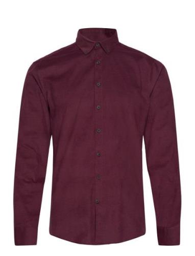 Fine Corduroy Shirt L/S Lindbergh Burgundy