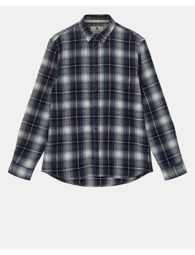 Akleif Flannel Check Shirt Anerkjendt Navy