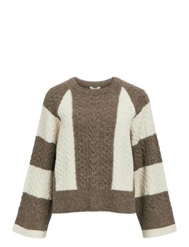 Objrosa Knit L/S Re Pullover 134 Object Brown