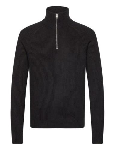 Jjpannel Knit Half Zip Aw24 Jack & J S Black