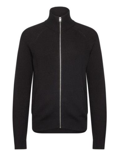 Jjpannel Knit Zip Cardigan Aw24 Jack & J S Black