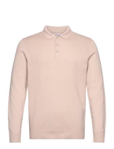 Jjfred Knit Ls Polo Aw24 Jack & J S Pink