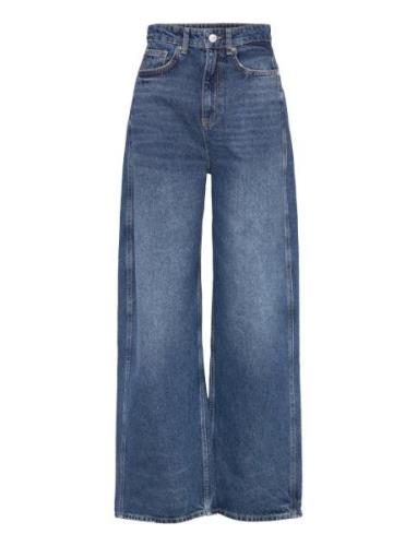 High-Waist Balloon Jeans Mango Blue