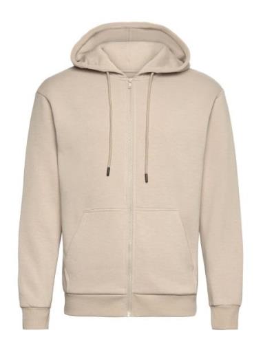 Jjebradley Sweat Zip Hood Noos Jack & J S Beige