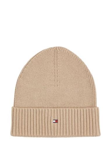 Th Flag Pima Cotton Beanie Tommy Hilfiger Beige