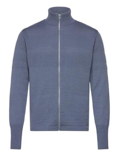 Wool Klemens Zip Knit Mads Nørgaard Blue