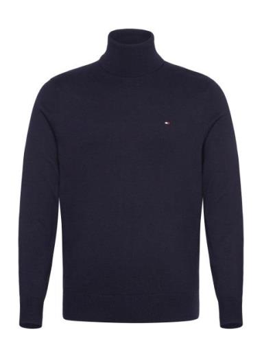 Pima Org Ctn Cashmere Roll Neck Tommy Hilfiger Navy