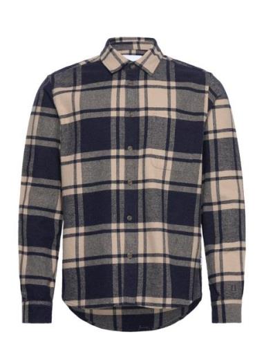 Jeremy Flannel Shirt Les Deux Navy